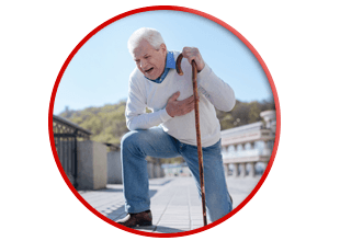 man with medical emergency